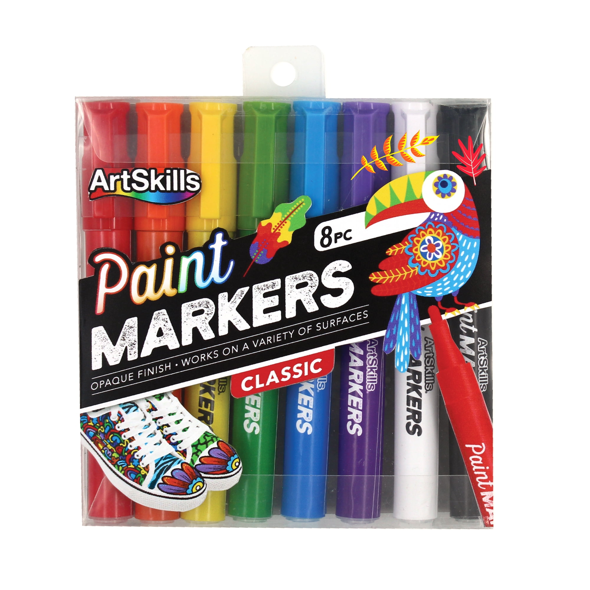 Shuttle Art 36 Colors Dual Tip Acrylic Paint Markers, Dot Tip and Fine Tip  Acrylic Paint Pens for Rock Painting