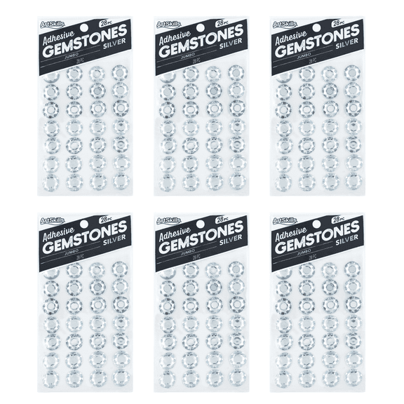 ArtSkills Self-Stick Rhinestone Craft Gems, 6 Pk, 168 Total Clear Gems
