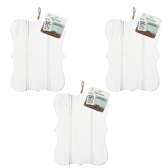 ArtSkills Set of Whitewashed Wooden Plaques for DIY Projects, Wall Dcor & Crafts for Adults, Craft Kit, 3-Pack
