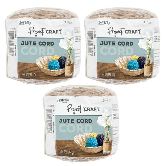 ArtSkills Skeins of Jute Twine for DIY Projects, Rustic Home Dcor, 3-Pack