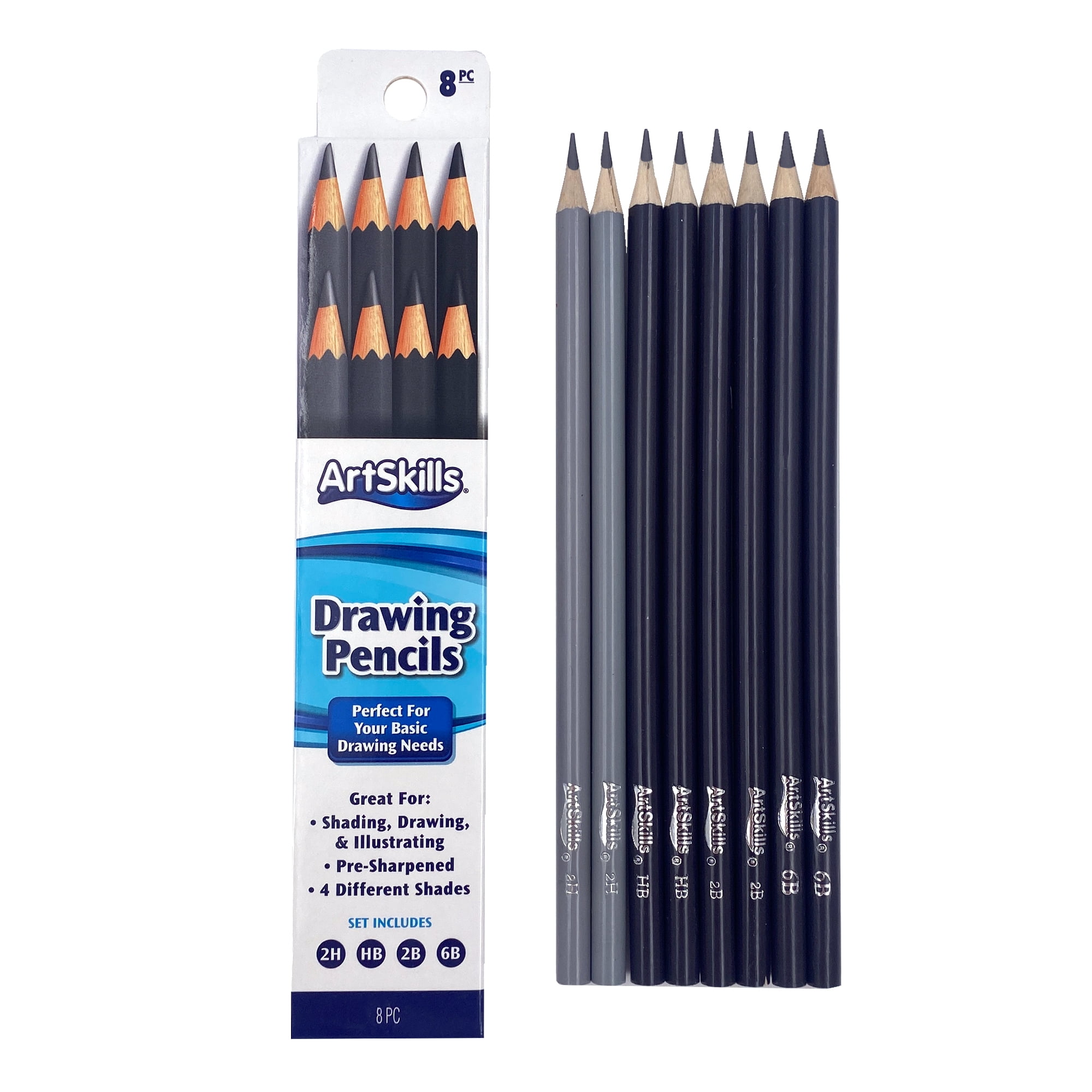 ArtSkills Sketch Pencils for Drawing, Graphite Art Pencil Set for