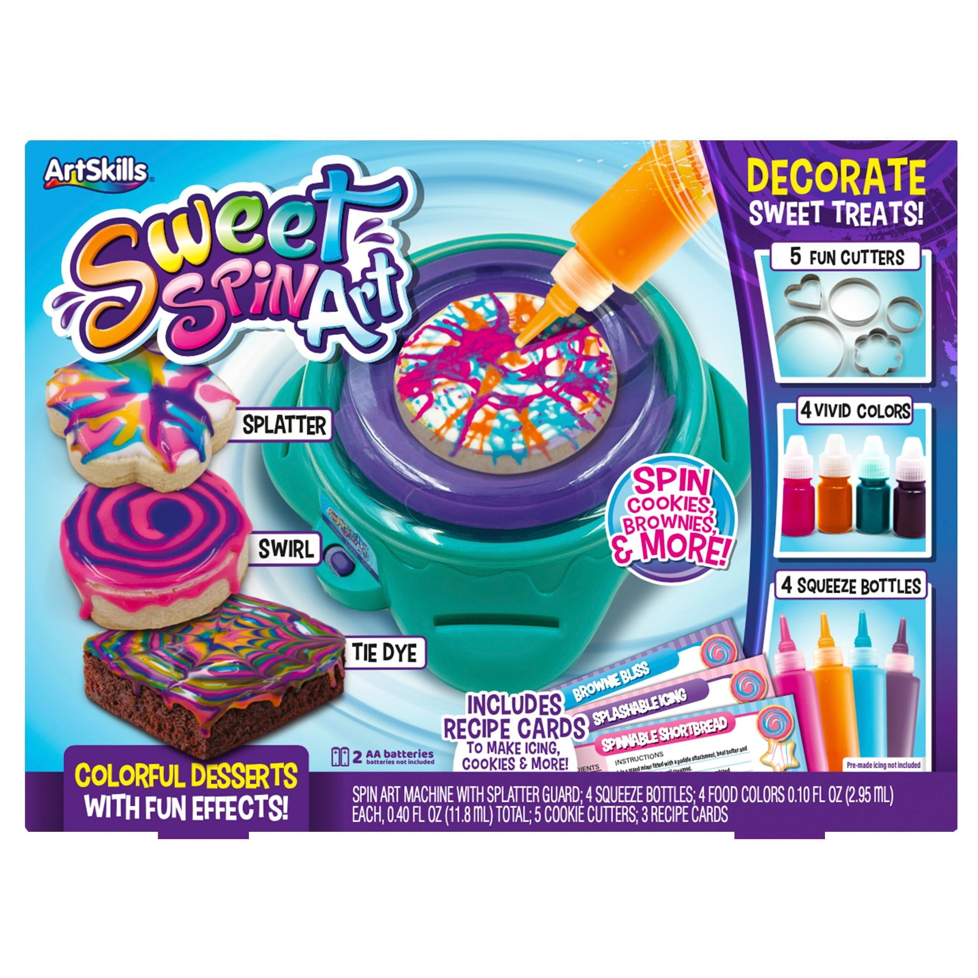 ArtSkills Sweet Spin Art Kit, Includes Cookie Cutters and Recipe Cards, 17 Pieces, Unisex Kids