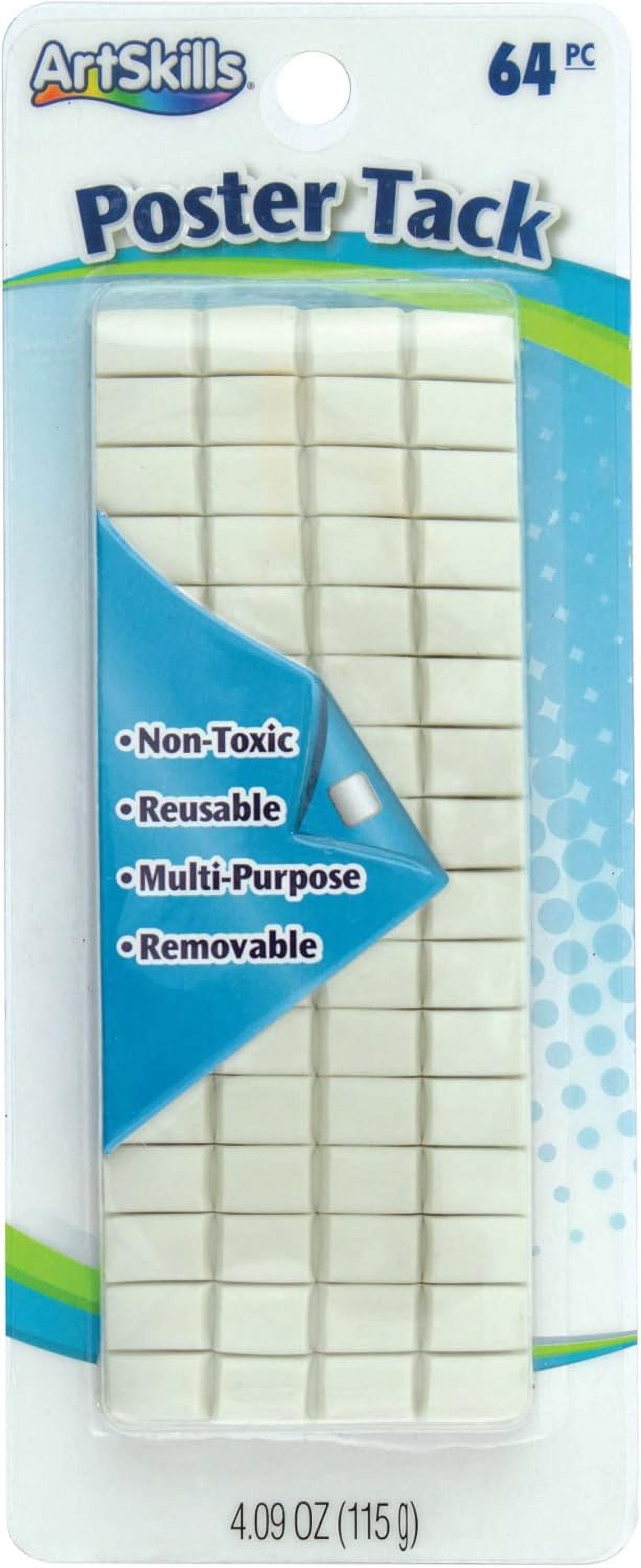 ArtSkills Tack Reusable Adhesive Putty for Hanging Posters, 64pc, White