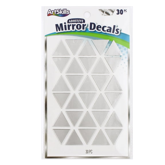 ArtSkills Triangle Mirror Sticker Decals for Crafts and Art Projects, Child and Adult, 30 Piece