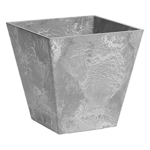 ArtStone 35080 Ella Square Planter, 8-Inch, Grey