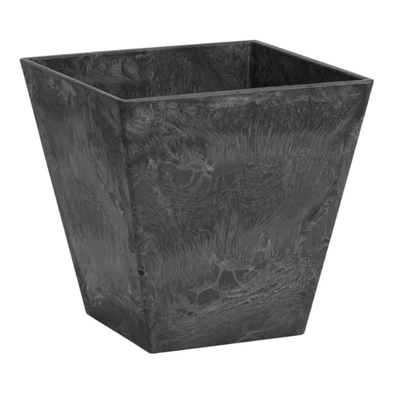ArtStone , Black, 35128 Ella Square Planter, 12, Inch