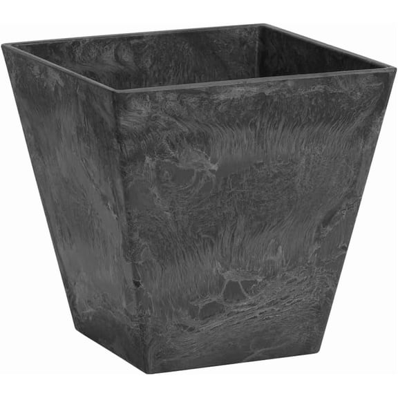 ArtStone, Black, 35128 Ella Square Planter, 12, Inch