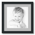 thumbnail image 1 of ArtToFrames 16x16" Matted Picture Frame with 12x12" Single Mat Photo Opening Framed in 1.25" Satin Black and 2" TV Grey Mat (FWM-3926-16x16), 1 of 8