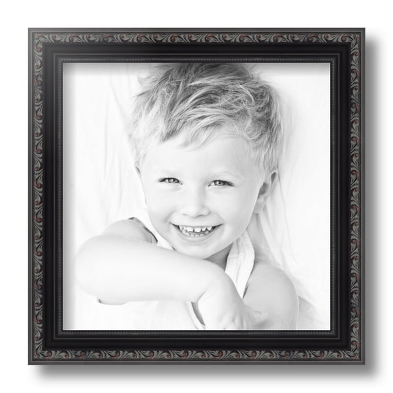 ArtToFrames 10" x 10" Black Picture Frame, 10x10 inch Black Wood Poster Frame (WOM-4625)