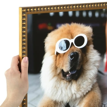 ArtToFrames 10" x 10" Gold Leaf with Bead Compo Picture Frame, 10x10 inch Gold Wood Poster Frame (WOM-4761)