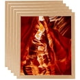 thumbnail image 1 of ArtToFrames 10" x 10" Hickory Wood Picture Frame, 10x10 inch Brown Wood Poster Frame (WOM-4882), 5 Pack, 1 of 7