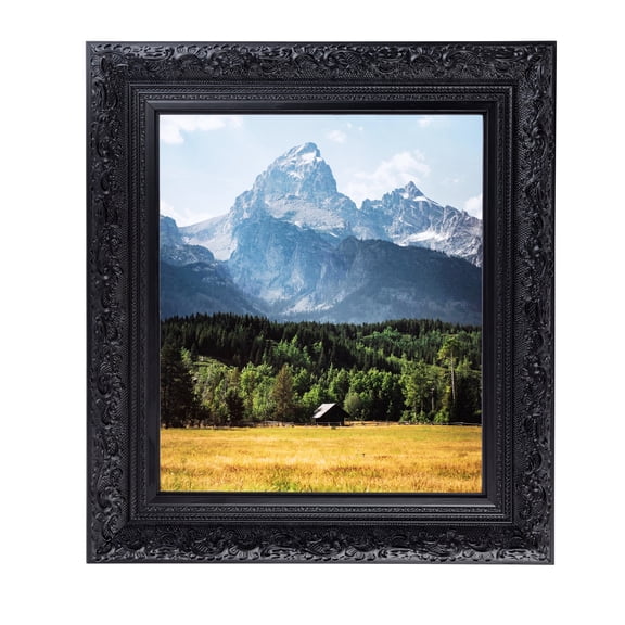 ArtToFrames 10" x 10" Majestic Black Picture Frame, 10x10 inch Black Wood Poster Frame (WOM-5120), 1 Pack