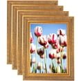 thumbnail image 1 of ArtToFrames 10" x 10" Wide Gold with Green Tones Picture Frame, 10x10 inch Gold Wood Poster Frame (WOM-5078), 4 Pack, 1 of 7