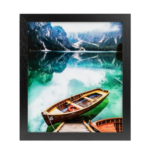 ArtToFrames 10" x 10" Woodgrain Black Shadowbox 2.5 inch Tall Picture Frame, 10x10 inch Black Wood Poster Frame (WOM-5141), 5 Pack