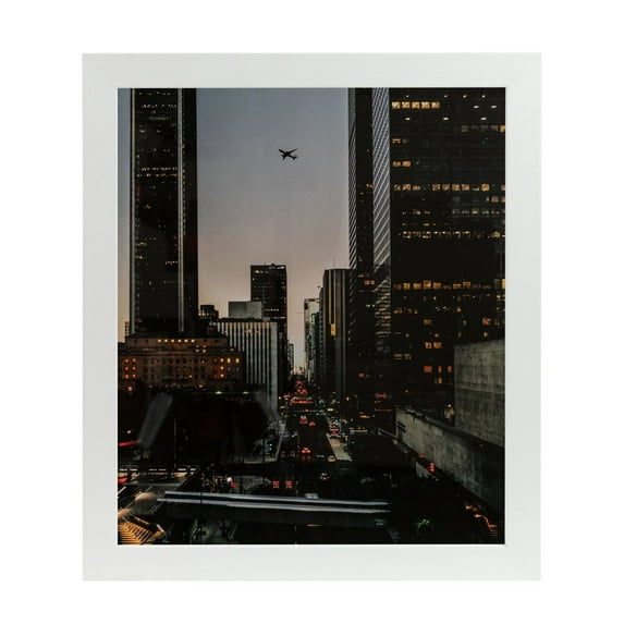 ArtToFrames 10" x 10" Woodgrain White Shadowbox 2.5 inch Tall Picture Frame, 10x10 inch White Wood Poster Frame (WOM-5140), 4 Pack