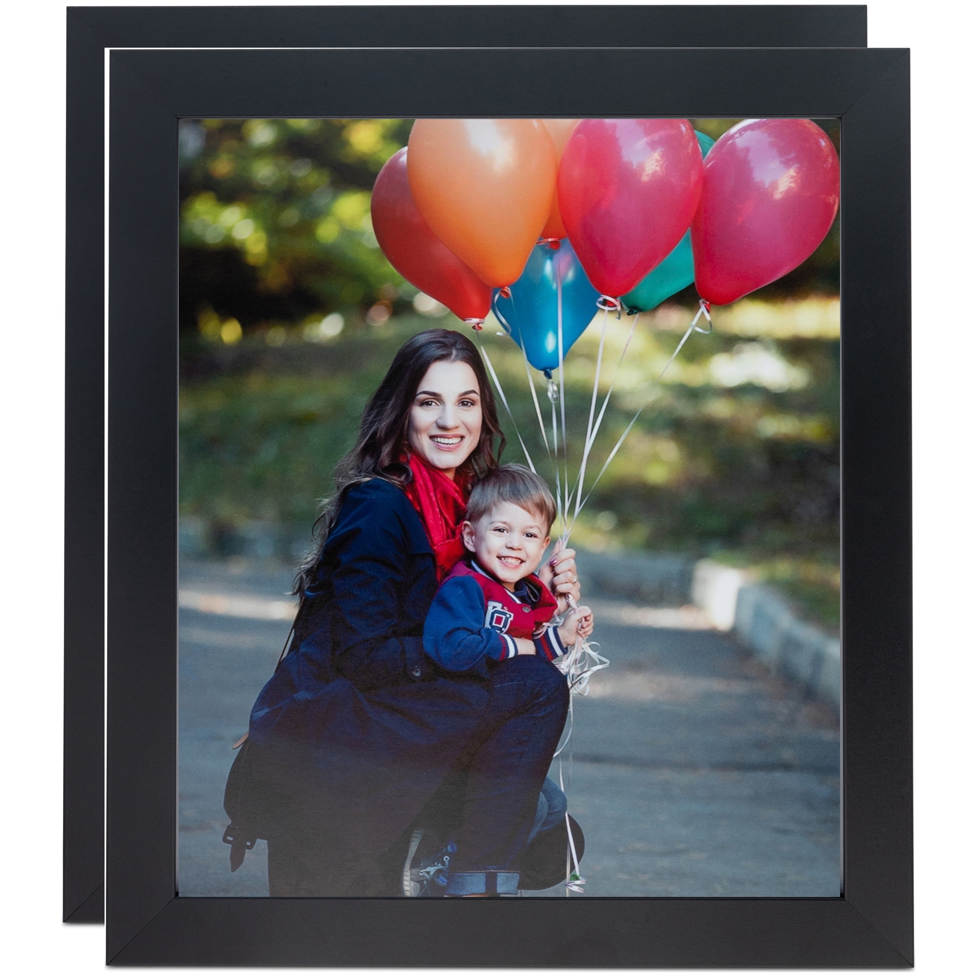 ArtToFrames 10" x 13" Black Picture Frame, 10x13 inch Black MDF Poster Frame (WOM-3943), 2 Pack