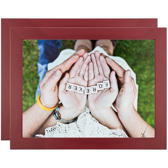ArtToFrames 10" x 13" Red Picture Frame, 10x13 inch Red MDF Poster Frame (WOM-4119), 2 Pack