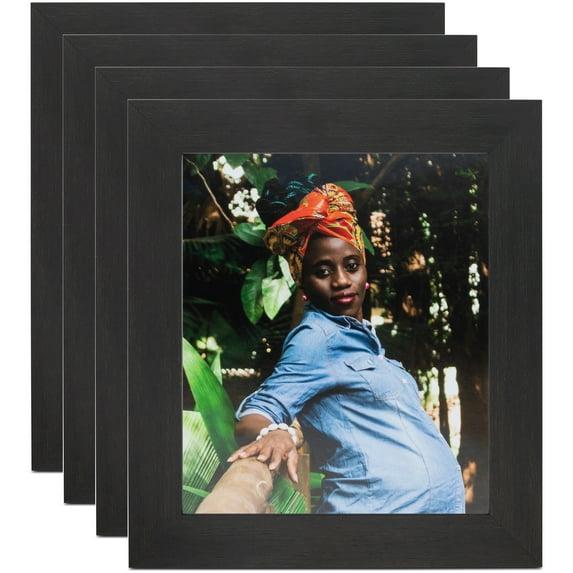 ArtToFrames 10" x 13" Walnut Picture Frame, 10x13 inch Brown MDF Poster Frame (WOM-3914), 4 Pack