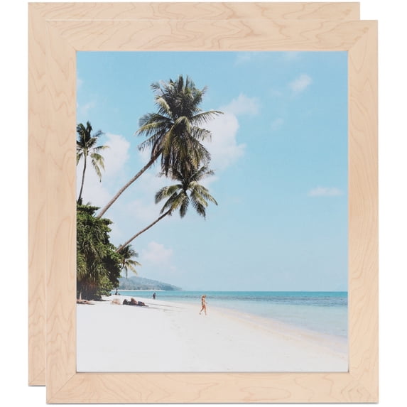 ArtToFrames 10" x 18" Hard Maple Picture Frame, 10x18 inch Brown MDF Poster Frame (WOM-4847), 2 Pack