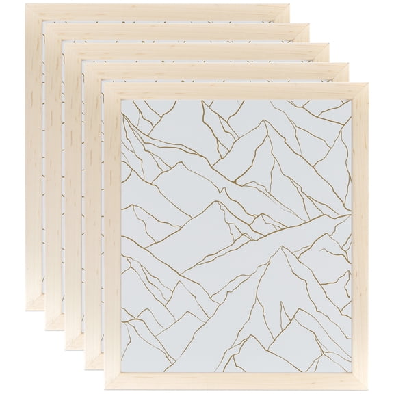 ArtToFrames 10" x 20" Clear Maple Picture Frame, 10x20 inch White Wood Poster Frame (WOM-4113), 5 Pack