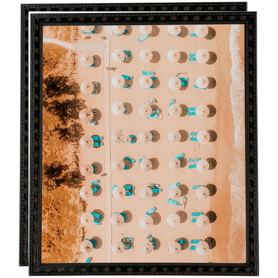 ArtToFrames 10" x 20" Dark Brown Picture Frame, 10x20 inch Brown Wood Poster Frame (WOM-4757), 2 Pack