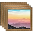 thumbnail image 1 of ArtToFrames 10" x 20" Dark Gold Picture Frame, 10x20 inch Gold Wood Poster Frame (WOM-4553), 4 Pack, 1 of 8