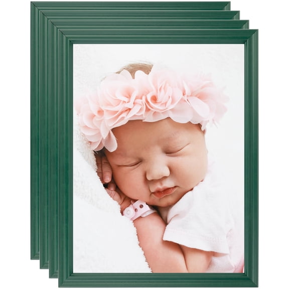 ArtToFrames 10" x 20" Green Picture Frame, 10x20 inch Green Wood Poster Frame (WOM-4157), 4 Pack