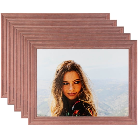 ArtToFrames 10" x 20" Pink Picture Frame, 10x20 inch Pink Wood Poster Frame (WOM-4441), 5 Pack