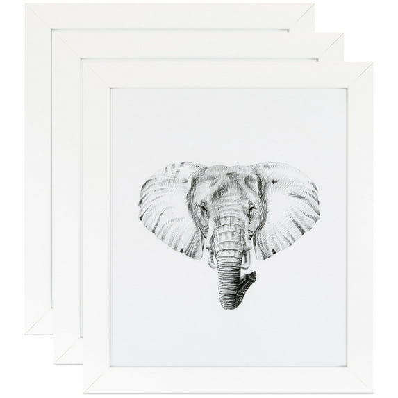 ArtToFrames 10" x 20" White Picture Frame, 10x20 inch White MDF Poster Frame (WOM-3966), 3 Pack