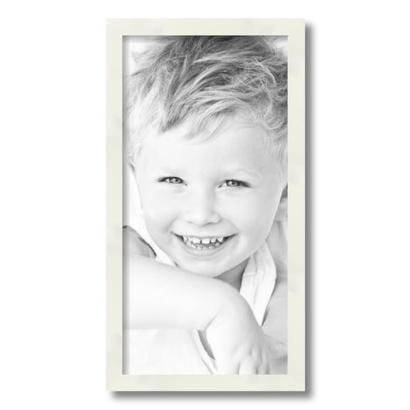 ArtToFrames 10" x 20" White Picture Frame, 10x20 inch White Wood Poster Frame (WOM-5140), 1 Pack