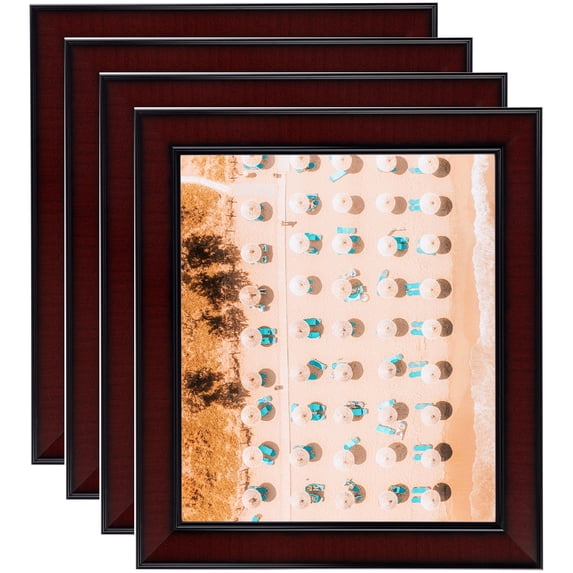 ArtToFrames 10" x 21" Honors Mahogany Picture Frame, 10x21 inch Brown Wood Poster Frame (WOM-5155), 4 Pack