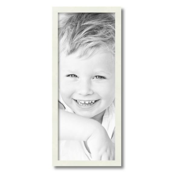 ArtToFrames 10" x 25" White Picture Frame, 10x25 inch White Wood Poster Frame (WOM-5138)