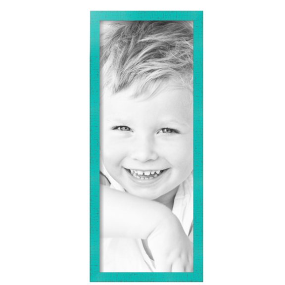 ArtToFrames 10" x 26" Aqua Picture Frame, 10x26 inch Green Wood Poster Frame (WOM-5186),  Pack