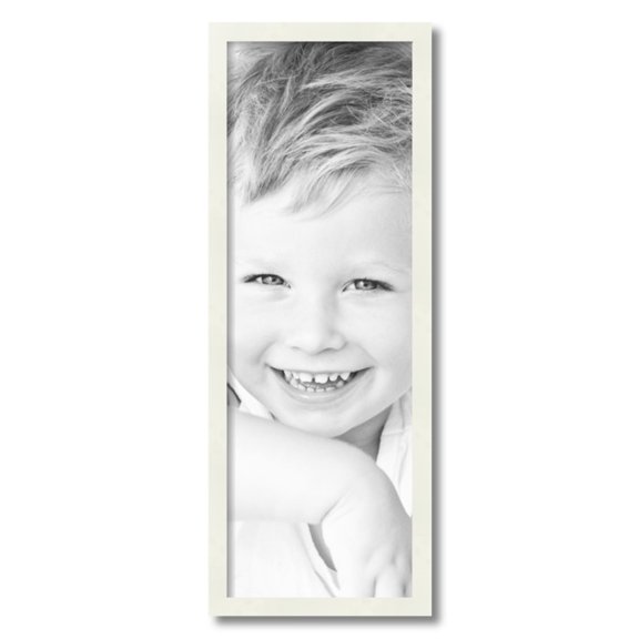 ArtToFrames 10" x 29" White Picture Frame, 10x29 inch White Wood Poster Frame (WOM-5138)