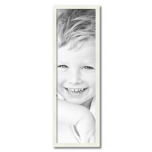 ArtToFrames 10" x 33" White Picture Frame, 10x33 inch White Wood Poster Frame (WOM-5138)