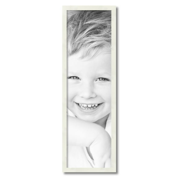 ArtToFrames 10" x 34" White Picture Frame, 10x34 inch White Wood Poster Frame (WOM-5140)