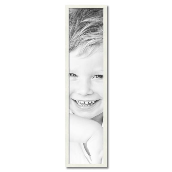 ArtToFrames 10" x 43" White Picture Frame, 10x43 inch White Wood Poster Frame (WOM-5138)