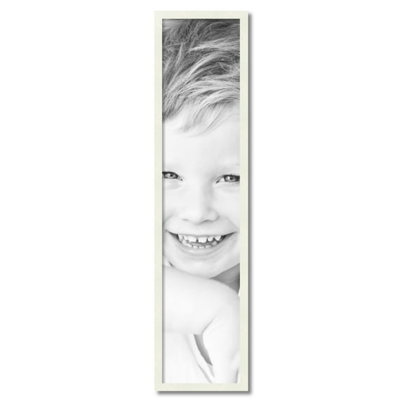 ArtToFrames 10" x 45" White Picture Frame, 10x45 inch White Wood Poster Frame (WOM-5138)