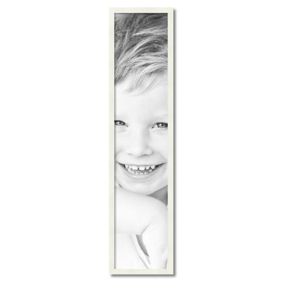 ArtToFrames 10" x 46" White Picture Frame, 10x46 inch White Wood Poster Frame (WOM-5138)
