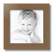 ArtToFrames 10x10" Honey Picture Frame, Brown Wood Poster Frame, with Regular Glass and Foam Backing 3/16 inch (FBPL-4459)