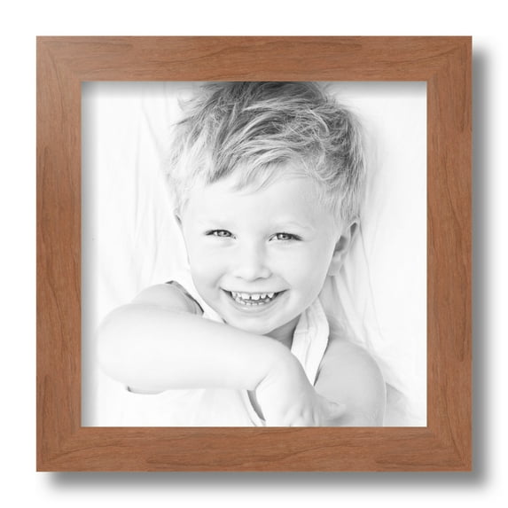 ArtToFrames 10x10 Inch Cherry Picture Frame, This Brown Wood Poster Frame is Great for Your Art or Photos, Comes with Regular Glass (4848)