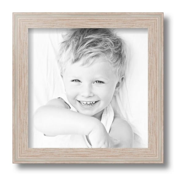 ArtToFrames 10x10 Inch Contrast White Picture Frame, This White Wood Poster Frame is Great for Your Art or Photos, Comes with Regular Glass (4931)