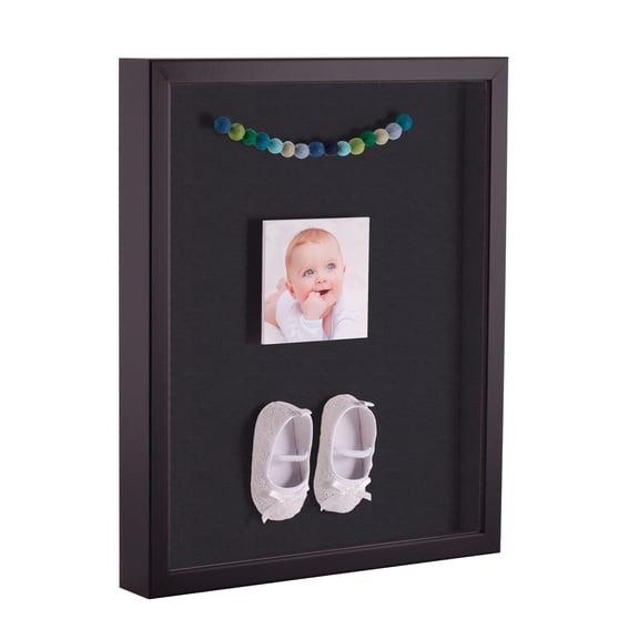 ArtToFrames 10x10 Inch Shadow Box Picture Frame, with a Satin Black Tall 1 Wide Shadowbox frame and Black Mat Backing (4654)