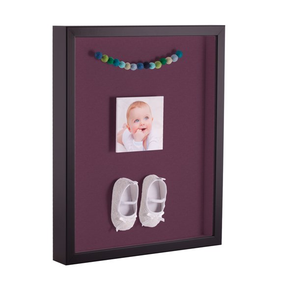 ArtToFrames 10x10 Inch Shadow Box Picture Frame, with a Satin Black Tall 1 Wide Shadowbox frame and Ruby Mat Backing (4654)