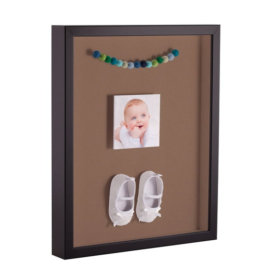 ArtToFrames 10x10 Inch Shadow Box Picture Frame, with a Satin Black Tall 1 Wide Shadowbox frame and Sandpiper Mat Backing (4654)