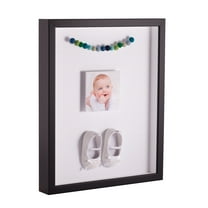 ArtToFrames 10x10 Inch Shadow Box Picture Frame, with a Satin Black Tall 1 Wide Shadowbox frame and Super White Mat Backing (4654)