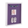 thumbnail image 1 of ArtToFrames 10x10 Inch Shadow Box Picture Frame, with a Satin White 1 Wide Shadowbox frame and Grape Mat Backing (4655), 1 of 7