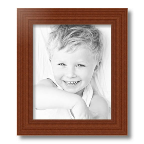 ArtToFrames 10x12" Honey Picture Frame, Brown Wood Poster Frame, with Regular Glass and 2 (FBPL-4349)