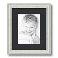 thumbnail image 1 of ArtToFrames 10x12 Matted Picture Frame with 6x8 Single Mat Photo Opening Framed in 1.25 Off White Wash on Ash and 2 Black Mat (FWM-4098-10x12), 1 of 8