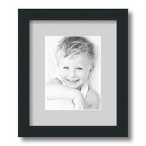 ArtToFrames 10x12" Matted Picture Frame with 6x8" Single Mat Photo Opening Framed in 1.25" Satin Black and 2" Candlewick Mat (FWM-3926-10x12)